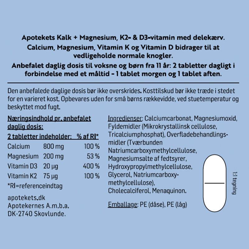 220239 Apotekets Kalk Magnesium K2 D Vitamin 130 Stk Web
