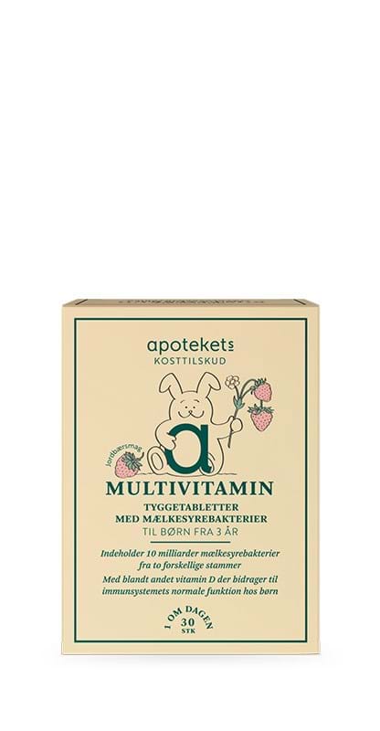 Apotekets Multivitamin med mælkesyrebakterier Børn