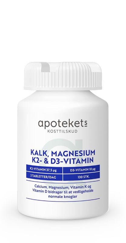 Apotekets Kalk, Magnesium K2- og D3-vitamin
