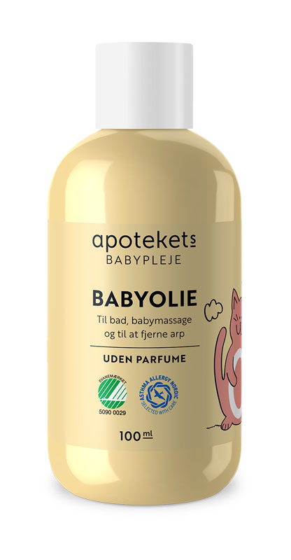 Babyolie - Til badet, bodylotion, arp,