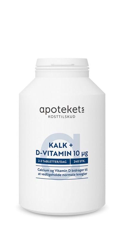 Apotekets Kalk og D-vitamin 10µg