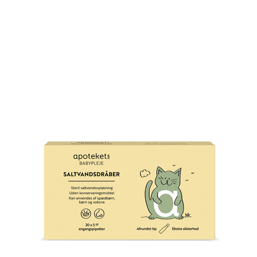 Apotekets Babypleje Saltvandsdråber, 20 x 5 ml