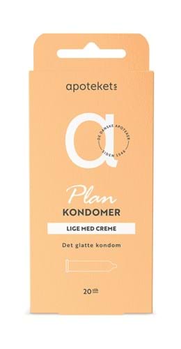 Apotekets Plan kondomer - Lige med creme 20 stk