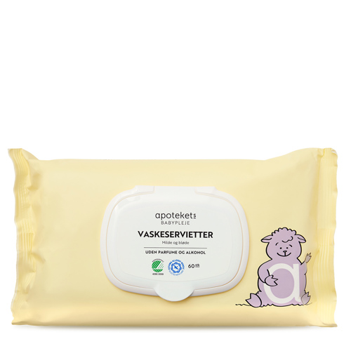 Apotekets Baby Vaskeservietter, 60 stk.