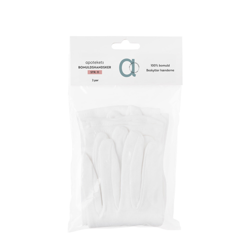 Apotekets Bomuldshandske Str. 11, 2 par