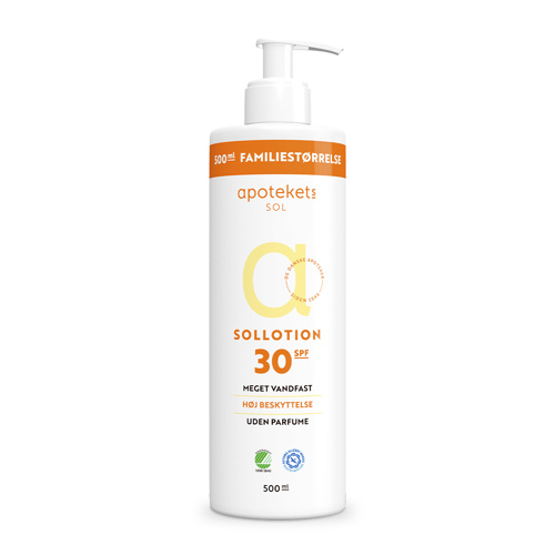 Apotekets Sollotion spf 30 familiestørrelse, 500 ml