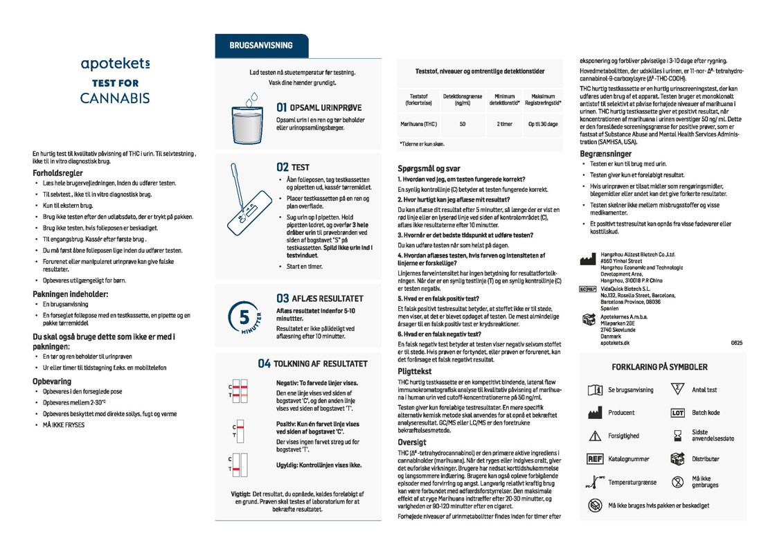 228591 Apotekts Test For Cannabis Indlægsseddel PRINT 11062025 (1)
