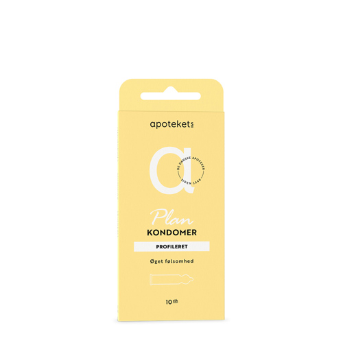 Apotekets PLAN kondomer Gul Profileret, 10 stk.