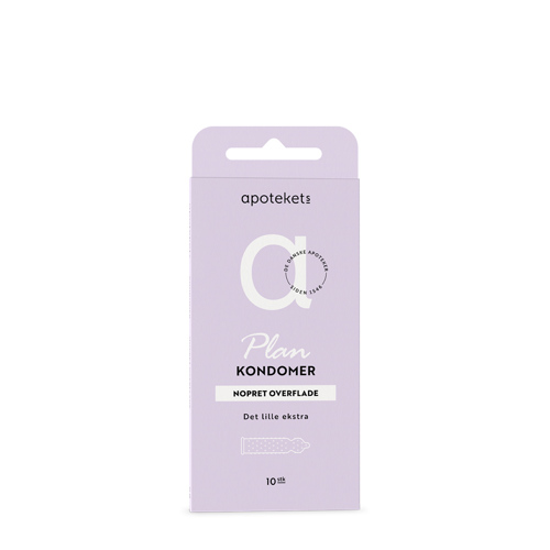 Apotekets PLAN kondomer Lilla Nopret overflade, 10 stk.
