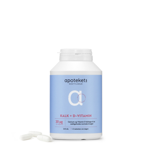 Apotekets Kalk + D-vitamin 20 µg, 240 stk.
