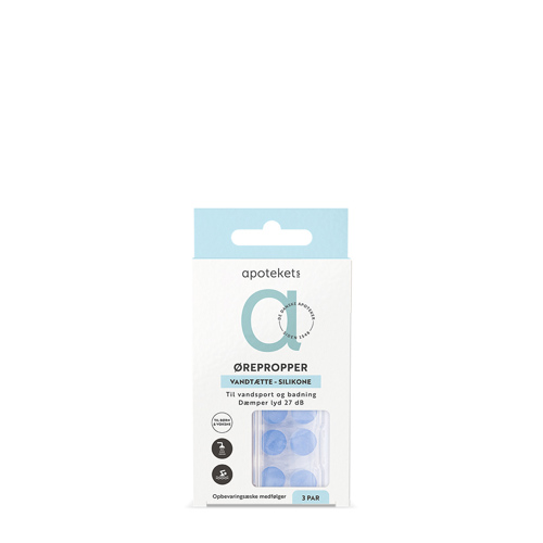 Apotekets Ørepropper Silikone, 3 par
