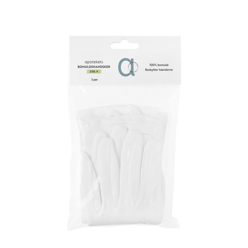 Apotekets Bomuldshandske Str. 9, 2 par