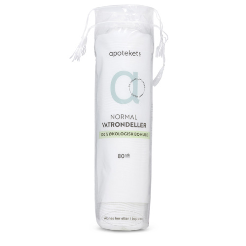 Apotekets Normal Vatrondeller Økologiske, 80 stk.